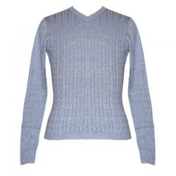Ladies V-Neck FS Cable Knit Sweater - (NEP-018)
