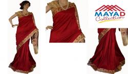 Red Silk Saree For Ladies - (MDC-008)