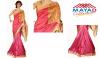 Red Pink Silk Saree For Ladies - (MDC-005)