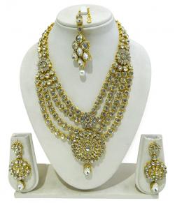 Designer Jewellery Set - Kundan Stones - (ATS-007)