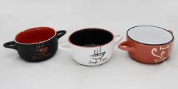 Ceramic Soup Bowl With Handles - Per Piece - (TP-482)