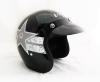 Vega Jet Star Black & Silver Helmet - (SB-060)