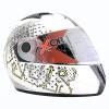 Axor A1 Stunt White Silver Graphic Helmet - (SB-084)