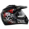 Offroad D/V On Road Black With Red Graphics Helmet - (SB-111)