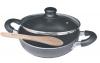 Homeglory Non-Stick Kadhai 4 MM With Lid 24cm - (NKD-24)