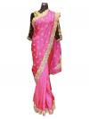 Bright Pink Silk Saree - (AE-035)