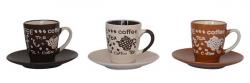 Tea/Coffee Glass With Plate - 6 pcs. - (TP-669)