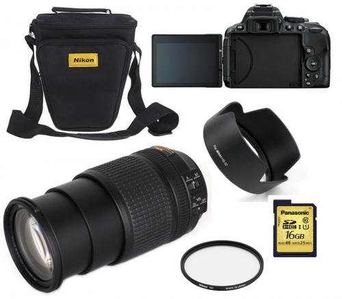 Nikon D5300 DSLR with 140mm lense and accessories