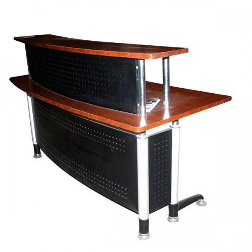 Wooden Small Circular Reception Desk - (FL2-061)