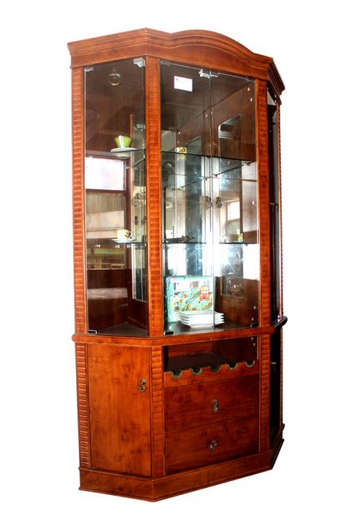 Wooden Wine Cabinet With Glass In Upper Part - (FL535-32)