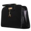 Dark Black Shiny Fancy Handbag For Ladies - JRB-0008