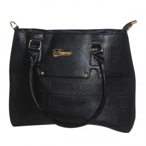Dark Black Fxwang Casual Handbag For Ladies - JRB-0030