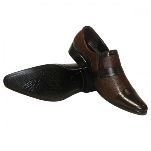 Dark Brown Colored Leather Shoe For Men - (SS-5015B)