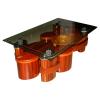 Glass Topped Wooden Coffee Table - FL220-10