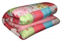 Multi-Colored Check Pattern Cotton Blanket - Fiber Quilt