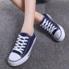 Dark Blue Canvas Shoes For Ladies