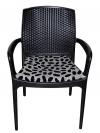 Dark Black Chair - Velvet Seat - (SD-025)