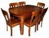 Wooden Adjustable Dining Table - 6 Seater - (SD-076)