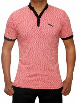 100% Cotton Half Sleeve T-Shirt For Men - Dark Peach Color - (RS-0001)