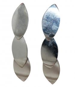 Three Layer Leaves Design Silver Earring (RASH-0058)