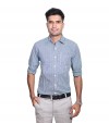 100% Cotton Blue Gingham Pattern Long Sleeve Shirt