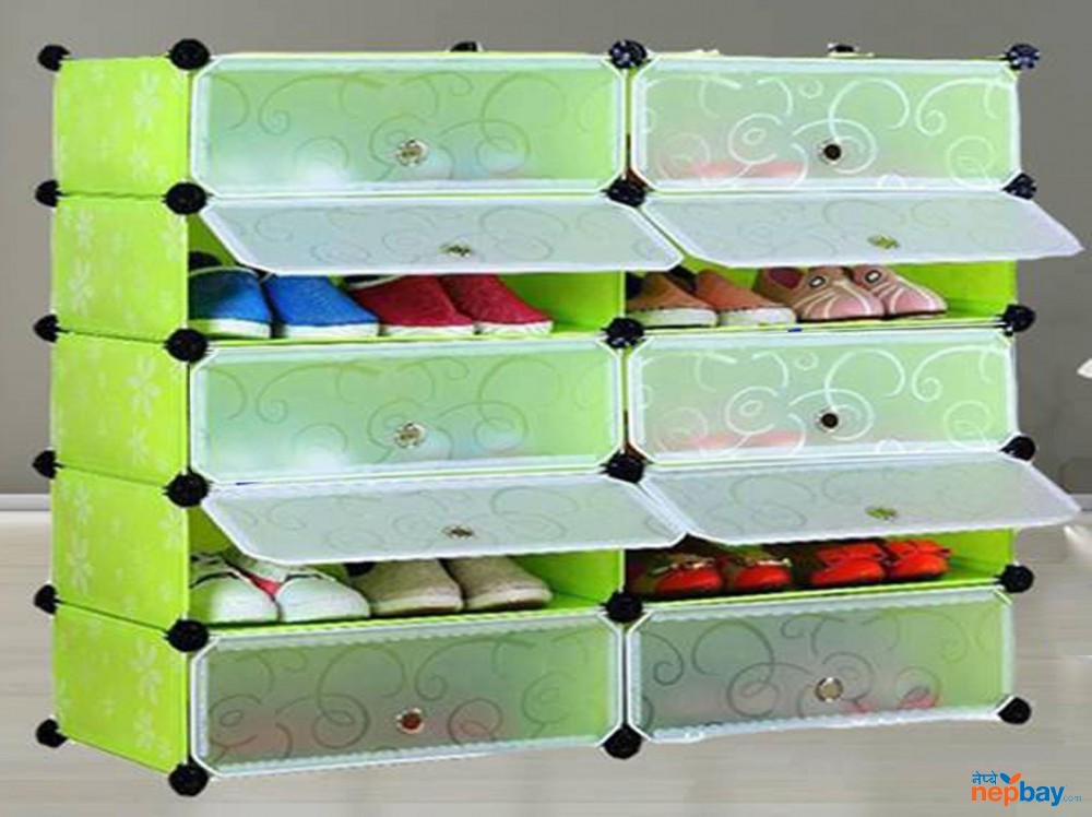 Diy 2 X 5 Cube Shoe Rack Wardrobe Box Storage Closet Organizer Cabinet With Doors