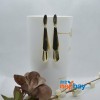 Golden Long Drop Sleek Design Earrings