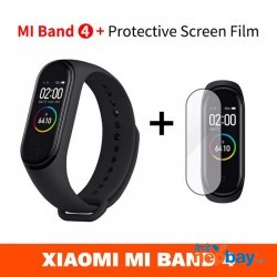 Newest 2019 Original Xiaomi Mi Band 4 Smart Color Screen Bracelet Heart Rate Fitness 135mAh Bluetooth5.0 50M Swimming Waterproof - FREE SCREEN PROTECTOR