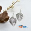 Silver Leaf Designed Drop Earrings