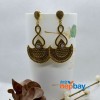 Golden Antique Tribal Designed Dangling Earrings