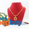 Faux Ruby and Stones Embellished Gold Plated Adjustable Necklace