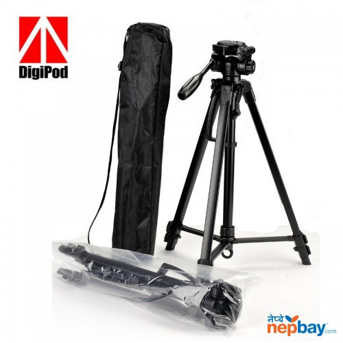 DIGIPOD TR462 Semi Professional Camera Tripod 5.2 Feet for DSLR & Handy Cam