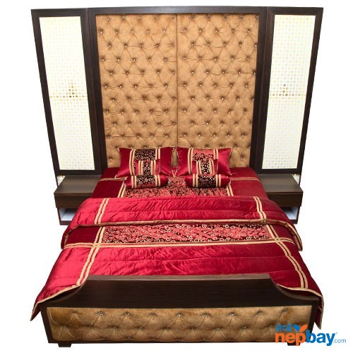 Modern + Classic Designer Bed Set With Two Side Tables