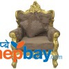1 Seater Golden Sheesham Wood Carved Attractive Sofa For Living Room - 24" x 29"