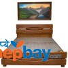 Wooden Bed 6' x 6.5' With Kingkoil Non Spring Mattress Ortho 5" & One Side Table