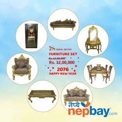 High Quality Wooden Carved 7 In 1 Furniture Set
