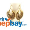 Antique Gold Toned Chandbaali Designed Pinjada Drop Dangle Earrings (65 MM)